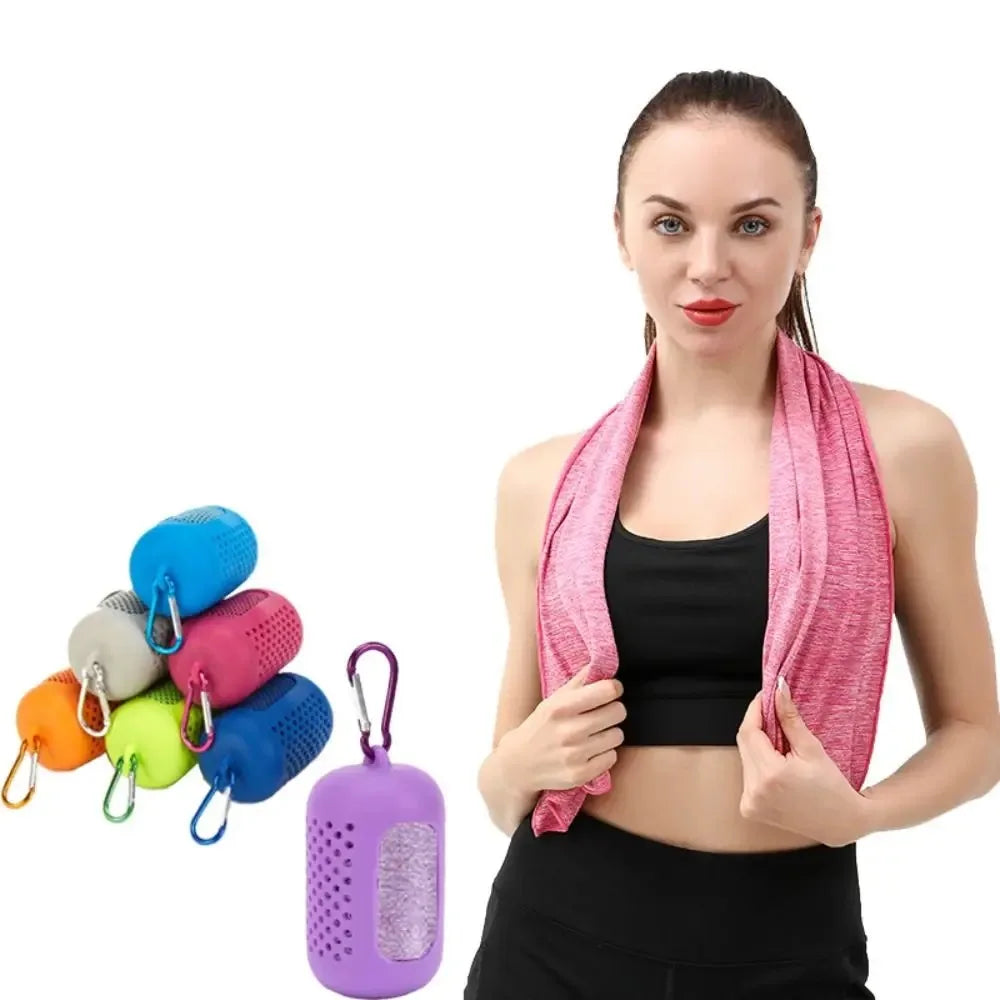 Quick-Dry Microfiber Travel Towel with Carry Bag — Compact Camping & Gym Towel