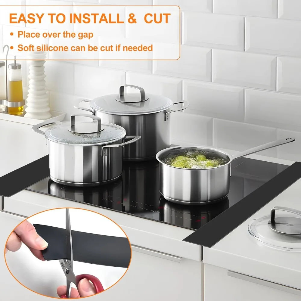 Silicone Stove Gap Covers 2-Pack — Heat-Resistant Counter Gap Filler Strip