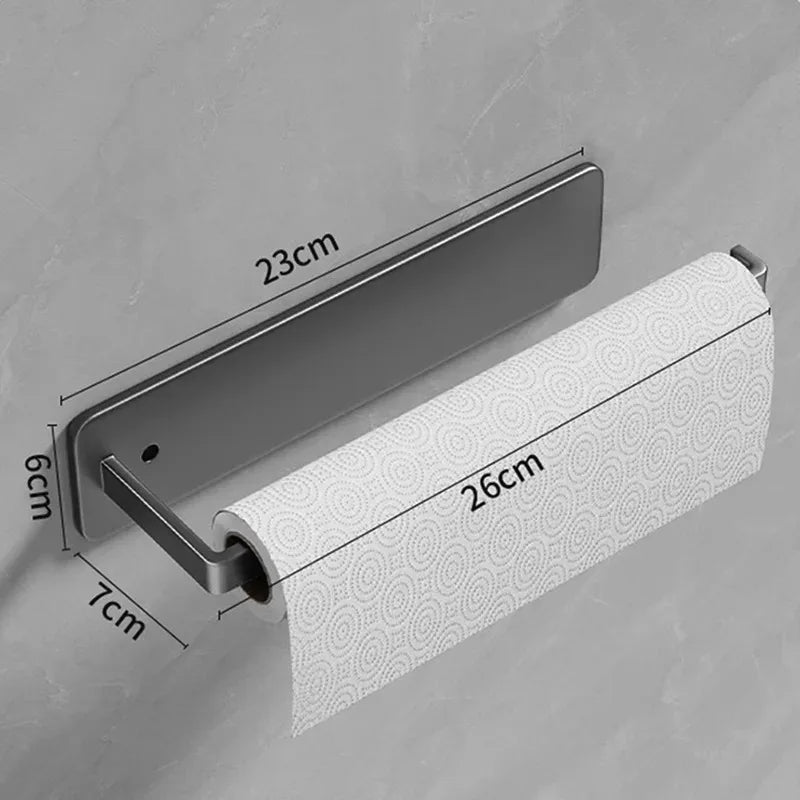 Self-Adhesive Under-Cabinet Paper Towel Holder — No-Drill Kitchen Roll Hanger