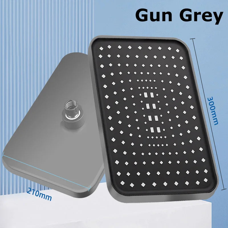 High-Pressure Rainfall Shower Head — 30cm