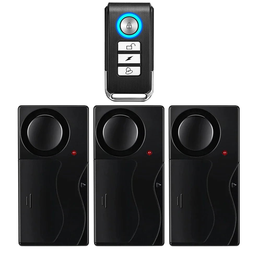 Wireless Vibration Alarm with Remote — 110dB