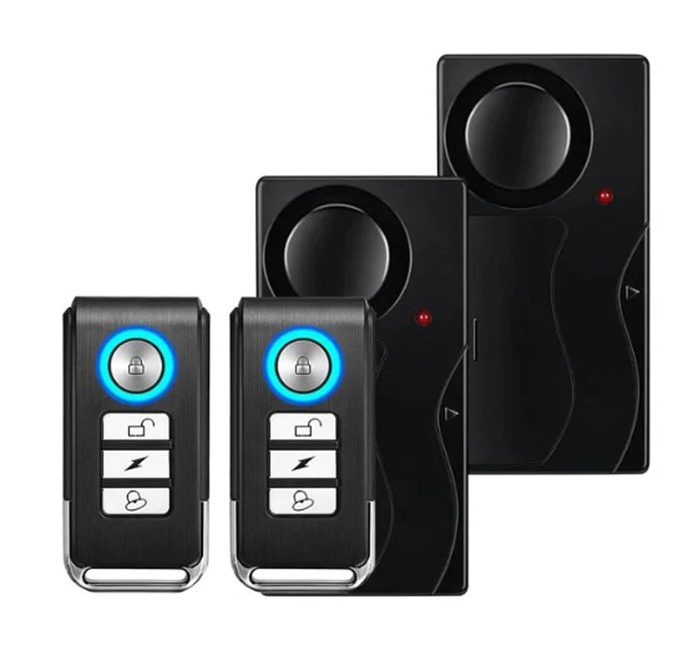 Wireless Vibration Alarm with Remote — 110dB