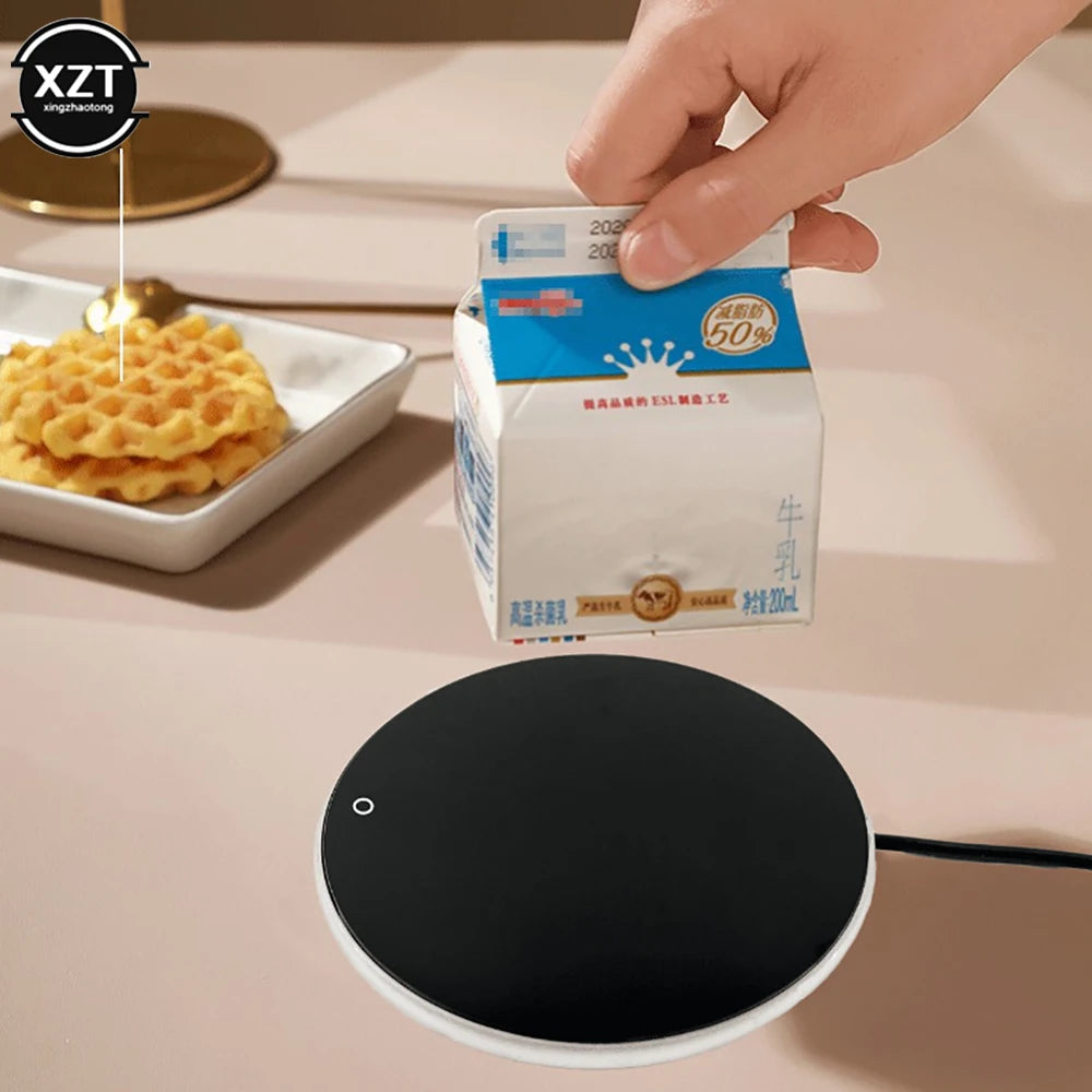 USB Smart Thermostatic Coffee Mug Warmer – 3-Temp Portable Cup Heater