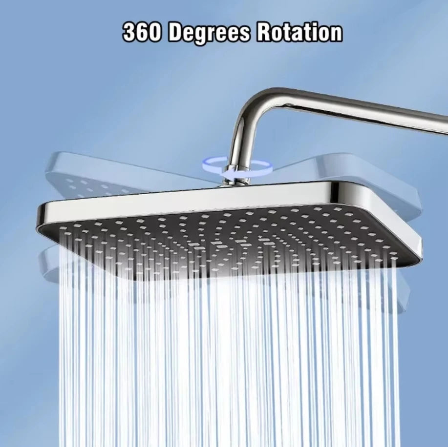 High-Pressure Rainfall Shower Head — 30cm