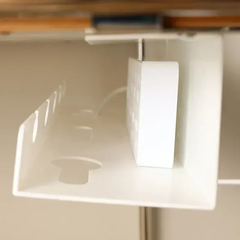 No-Drill Under-Desk Cable Management Tray with Clamp