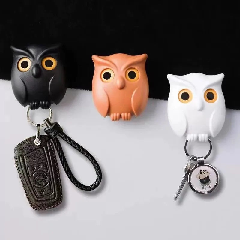 Magnetic Owl Wall Key Holder — Cute Bird Hook for Keys & Entryway