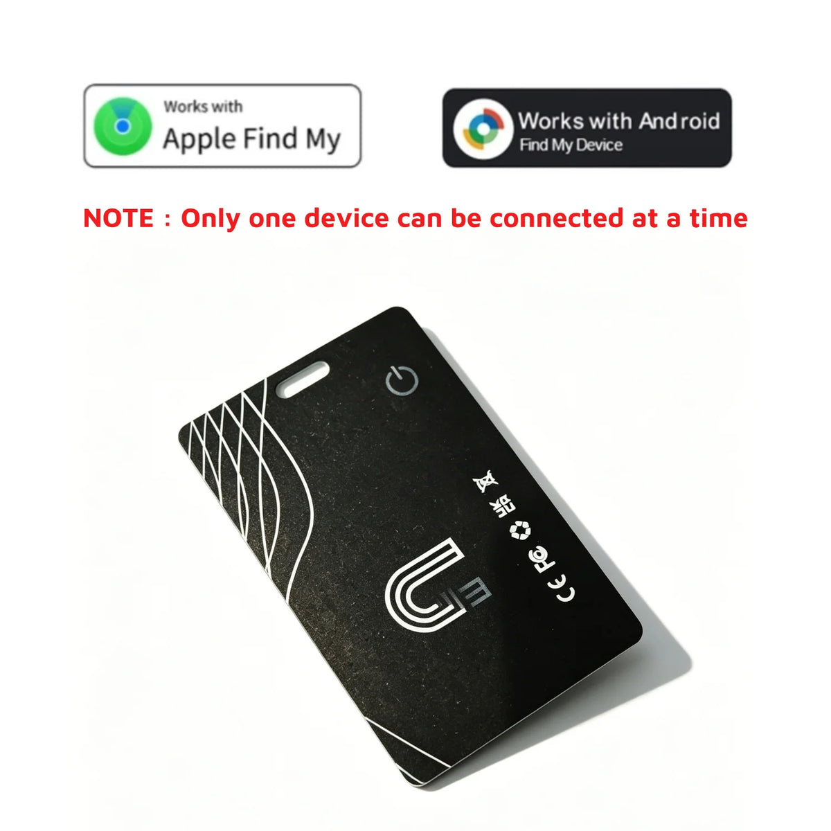 Bluetooth Card Tracker — Works with Find My