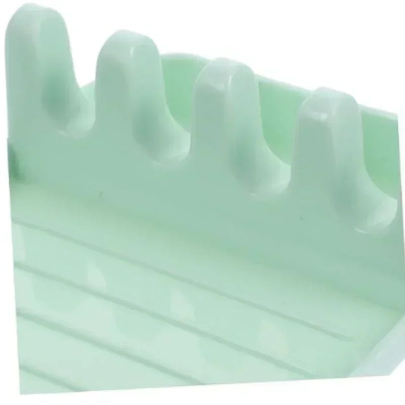 Multi-Slot Spoon & Lid Rest Rack — Plastic Utensil Holder for Spoons, Spatulas, Chopsticks & Pot Lid