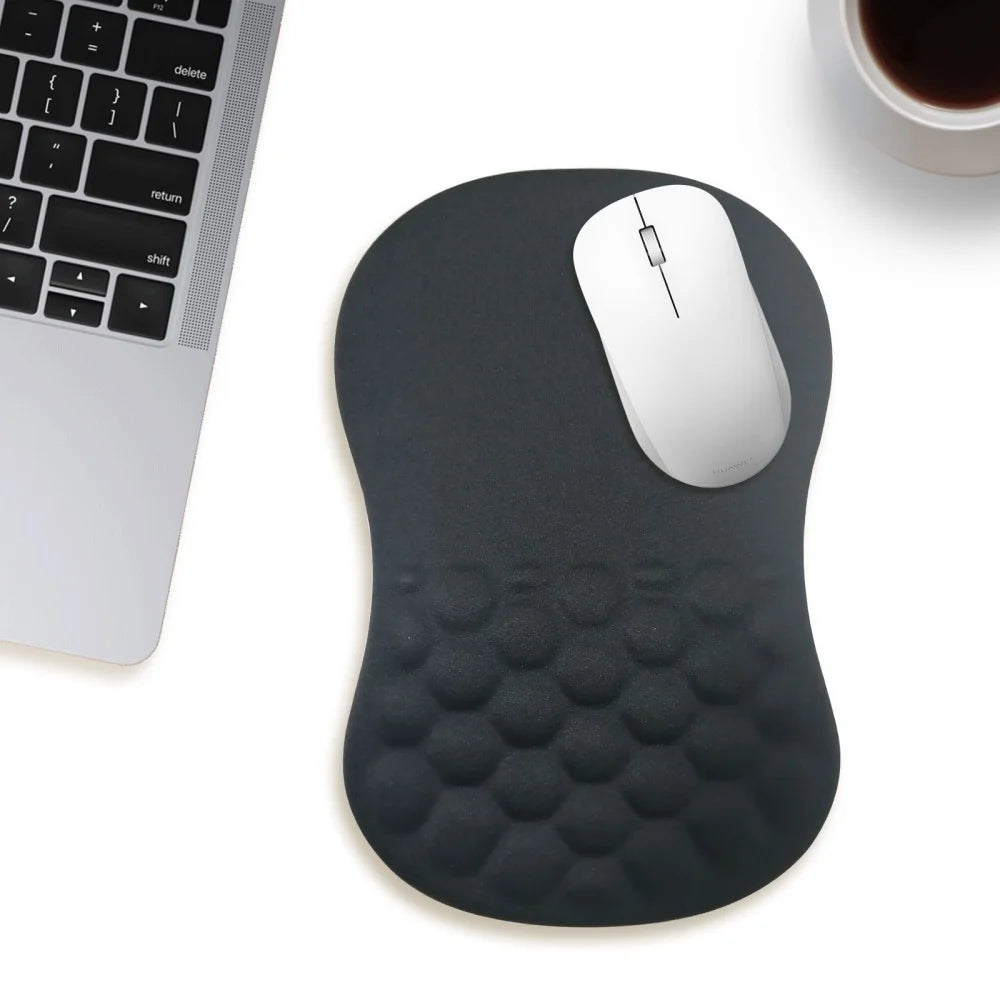 Ergonomic Memory-Foam Wrist-Rest Mouse Pad, Non-Slip