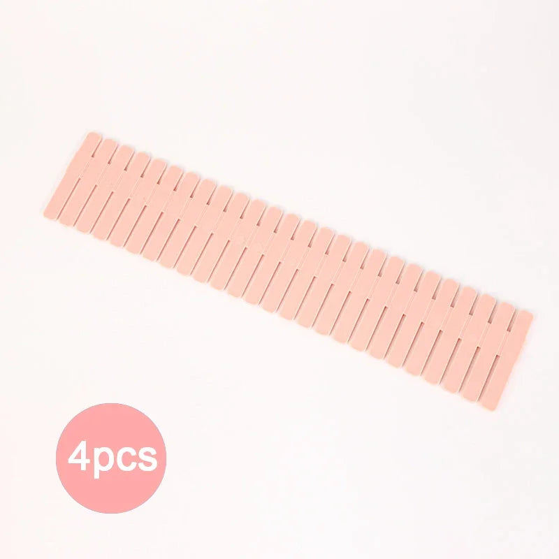 1/2/4/6/8 Pack Drawer Dividers for Clothes, 11.6''-19.6'' Adjustable Drawer Organizers 3.35'' High Expandable Separators