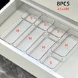 Clear Desk Drawer Organizer Set — 7-Piece Tray Kit