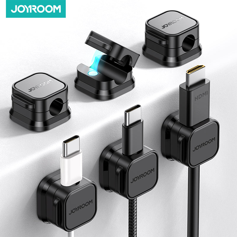 Magnetic Cable Clips — 6-Pack Cord Holders
