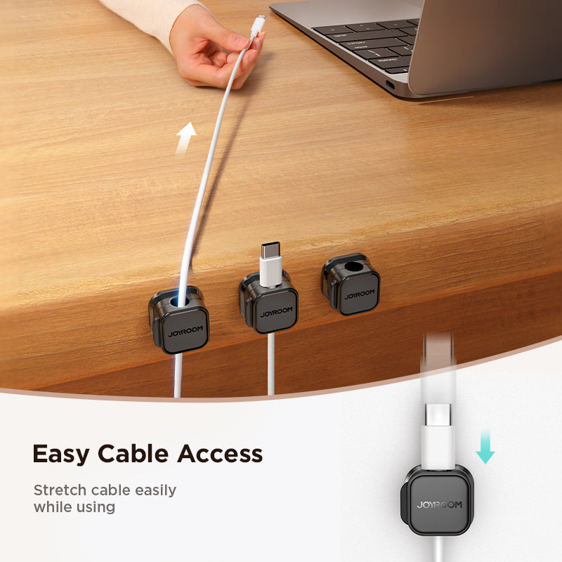 Magnetic Cable Clips — 6-Pack Cord Holders