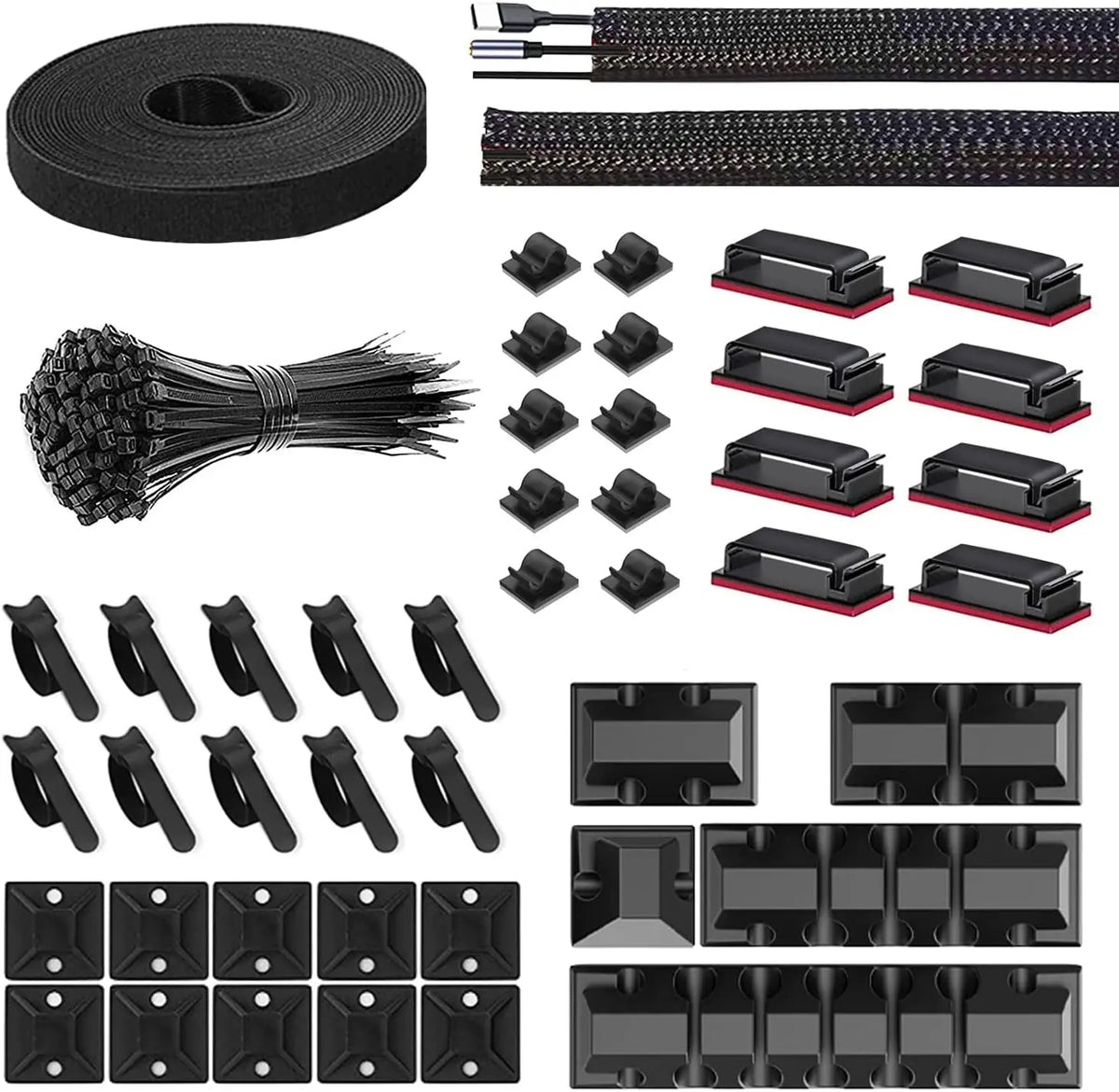 Complete Cable Management Kit — 146-Piece Organizer Set