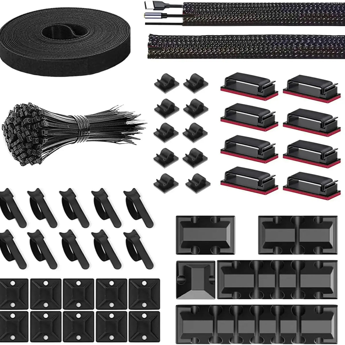 Complete Cable Management Kit — 146-Piece Organizer Set
