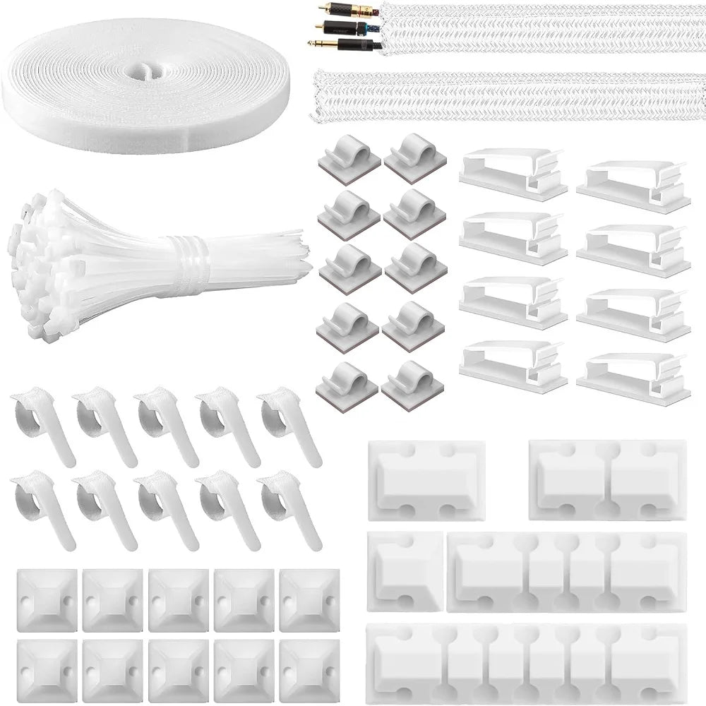 Complete Cable Management Kit — 146-Piece Organizer Set