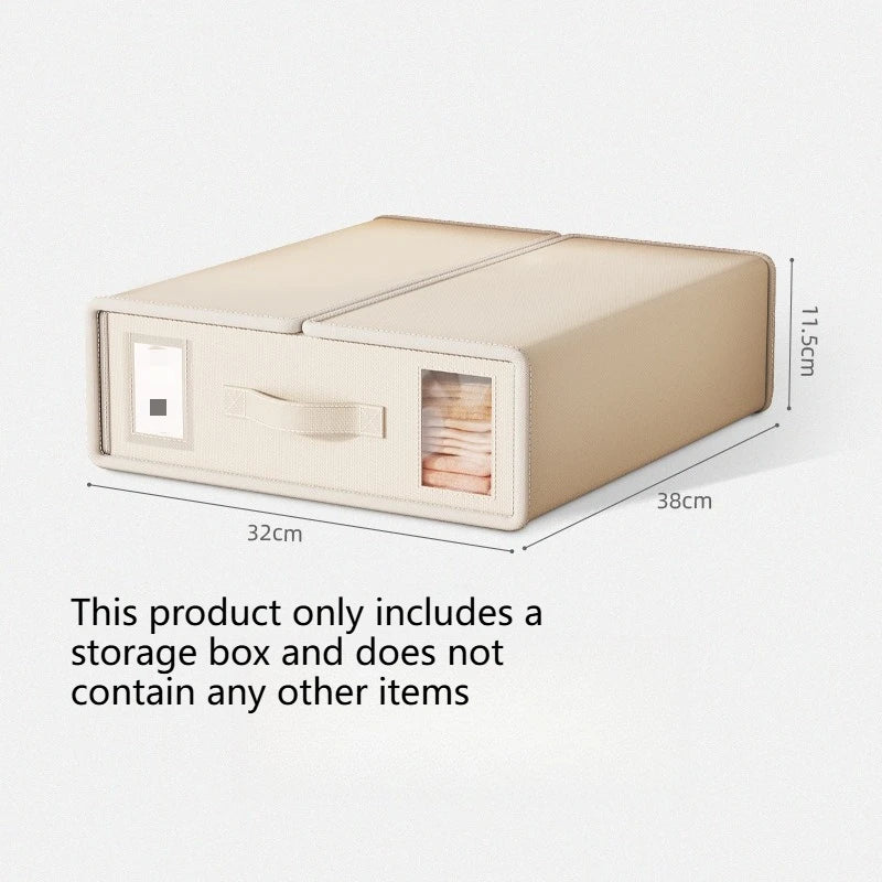 Fold-Flat Fabric Storage Boxes — 4-Pack