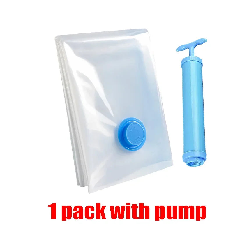 Space-Saver Vacuum Travel Bags — 3-Pack with Hand Pump