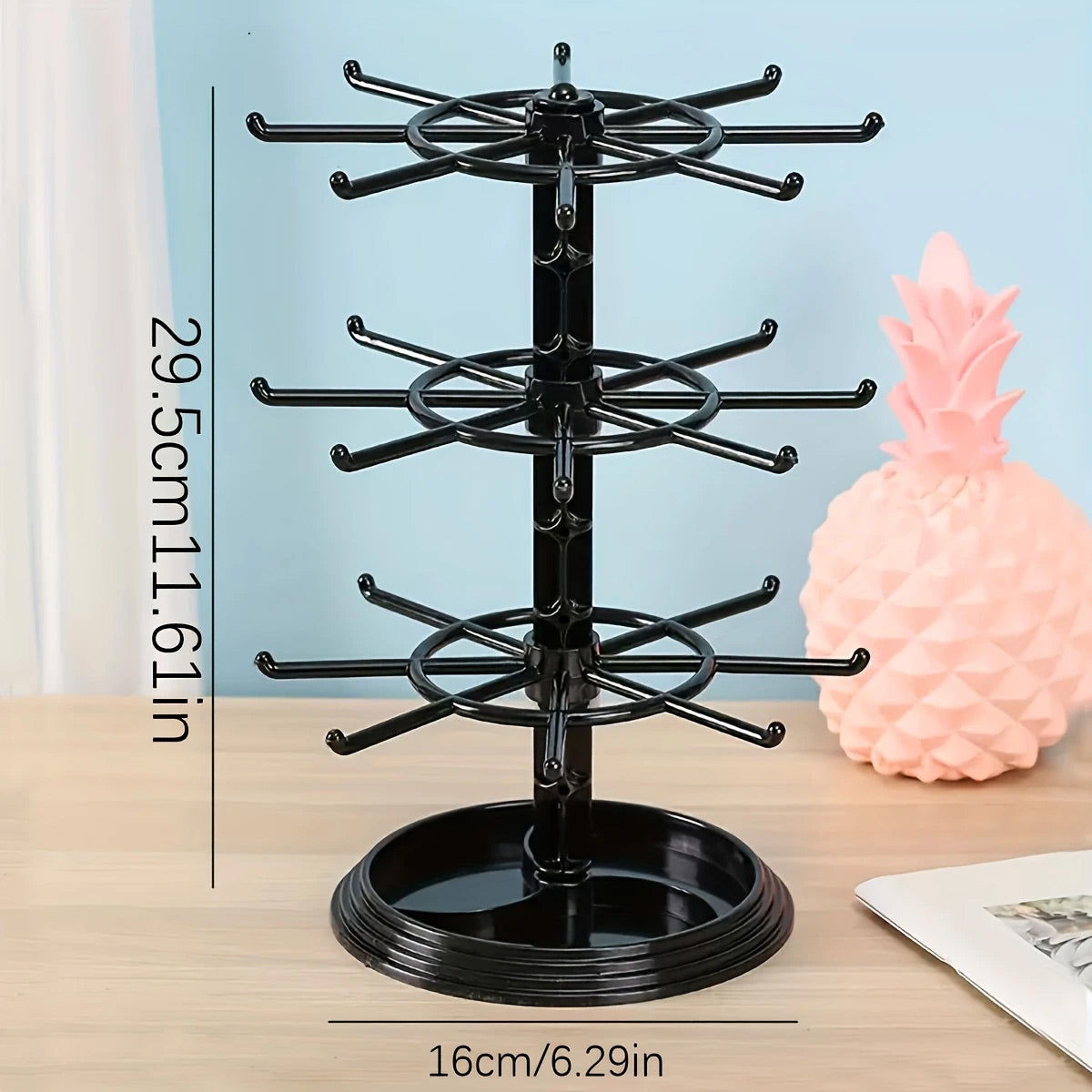 360° Rotating Jewelry Organizer — Tangle-Free Earrings, Necklaces & Rings at a Glance
