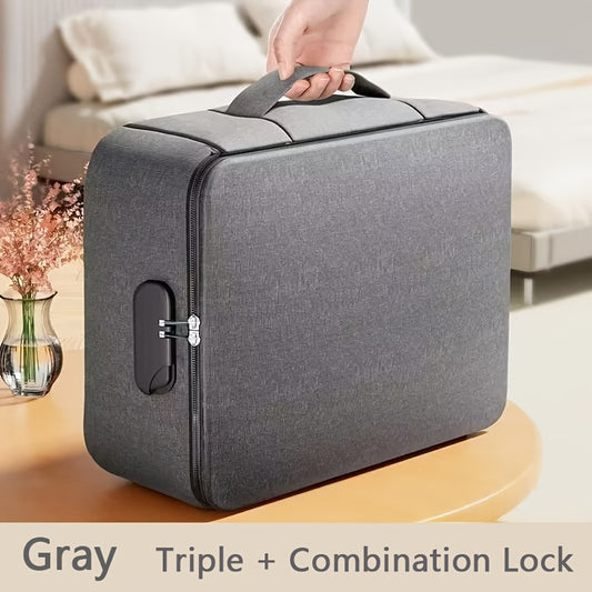 Document Organizer Bag Fireproof Waterproof Zippered File Bag  Storage A4 Contract Certificate Suitable For Business Travel